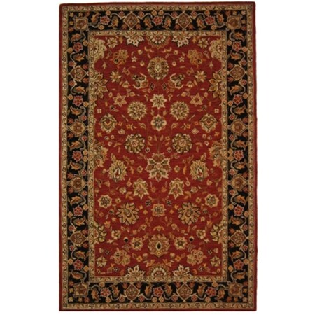Safavieh Chelsea 3.75 ft. x 5.75 ft. Hand Hooked Small Rectangle Rug - Rose-Black HK505C-4